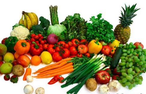 Vegetables and fruits