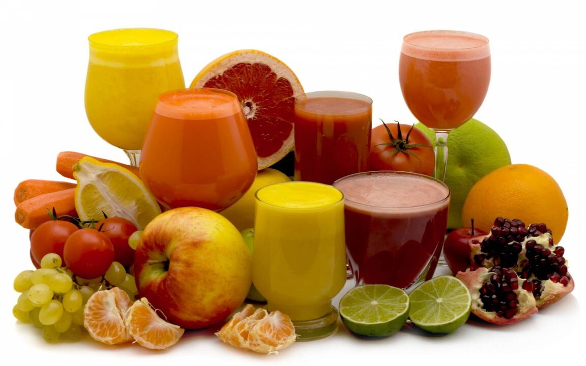Allowed fruit and vegetable juice